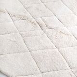 Moroccan Berber carpet Beni Ouarain unbleached with engraved patterns 289x196cm