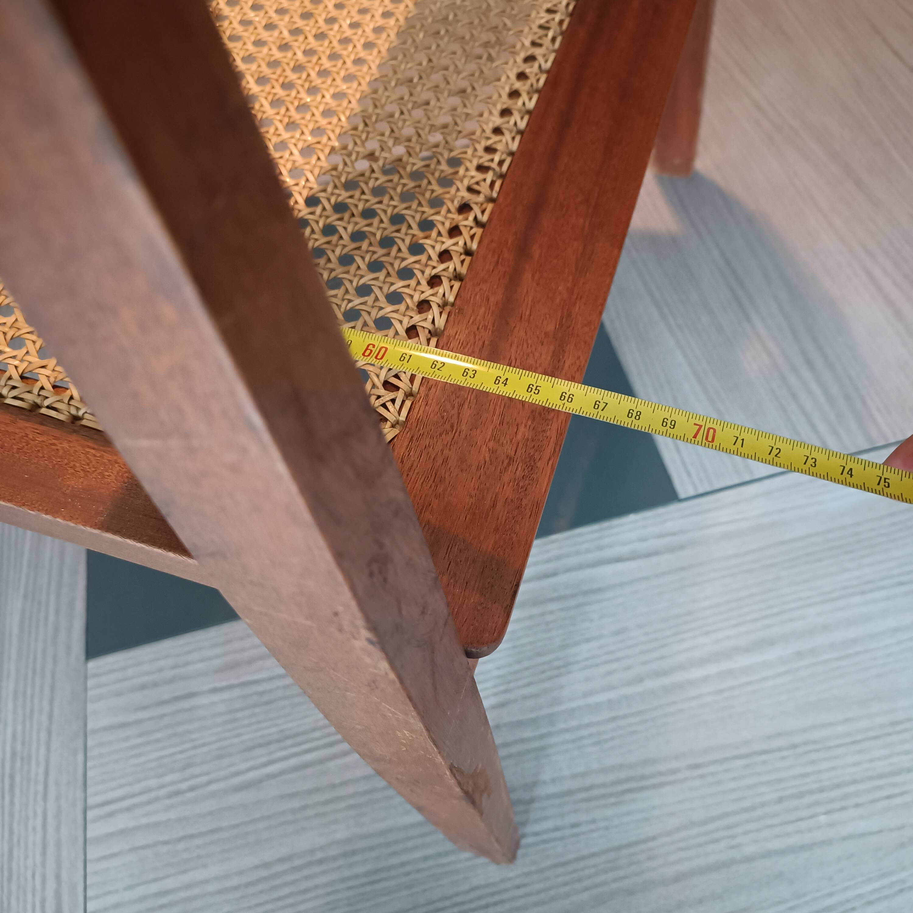 Roger Landault designer wooden cane armchair