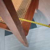 Roger Landault designer wooden cane armchair