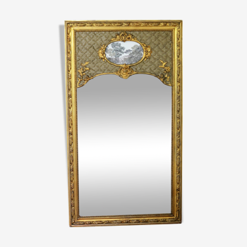 Gilded Trumeau with Beveled Mirror 129×72