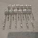 12 silver-plated cake forks, Ercuis goldsmith, Russian handle
