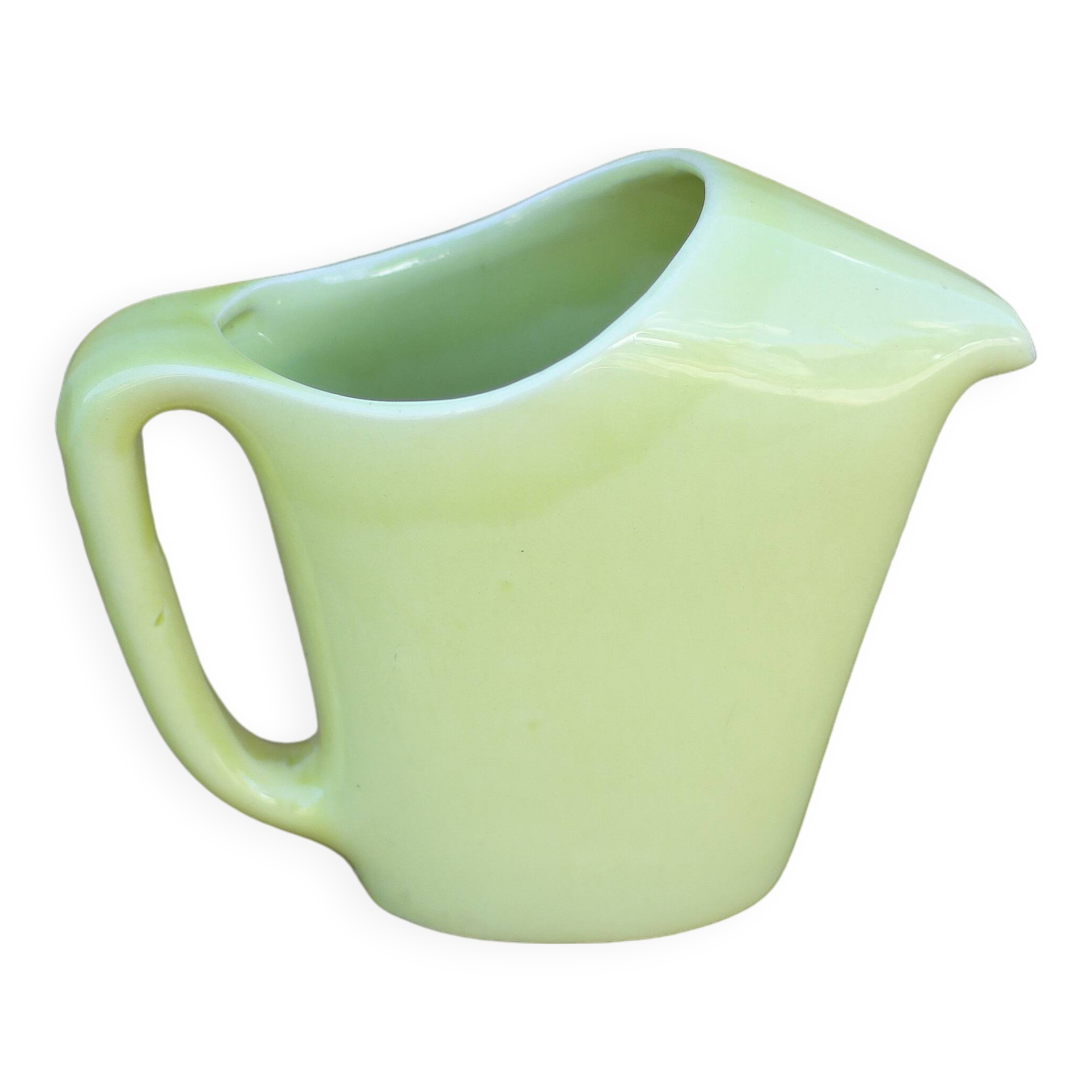 Saint Clement pitcher, modernist pitcher, yellow ceramic pitcher