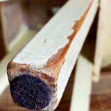 Workshop stool in antique patinated solid wood