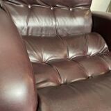 Vintage lounge chair in imitation leather from the 70s