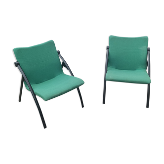 Pair of vintage design armchairs