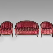 Art Deco Salon by Paul Follot in pink velvet, circa 1920