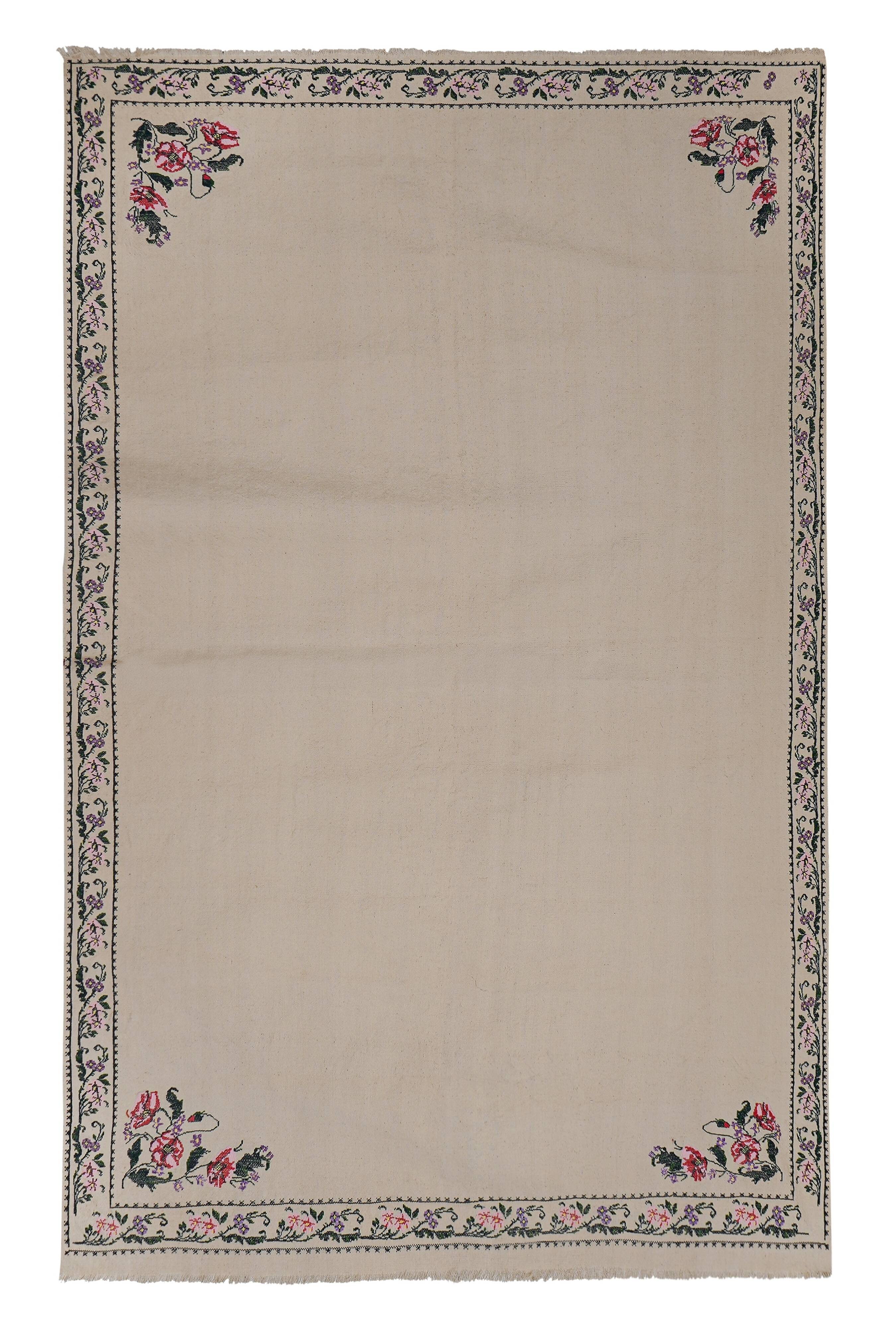 Vintage Turkish Oushak Rug Handwoven 160x250 cm