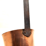 Louche en cuivre ou mesure a lait chaudron confiture déco