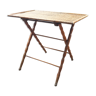 Folding table in bamboo imitation