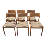 Set of 6 chairs signed GESSEF "Havana"