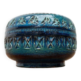 Vintage Italian Ashtray Rimini Blue in Ceramic by Aldo Londi for Bitossi