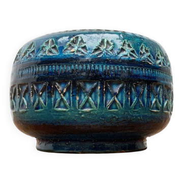 Cendrier Vintage Italien Rimini Blu en Céramique par Aldo Londi pour Bitossi