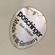 Pair of large white lacquered fiberglass side tables. Poschinger