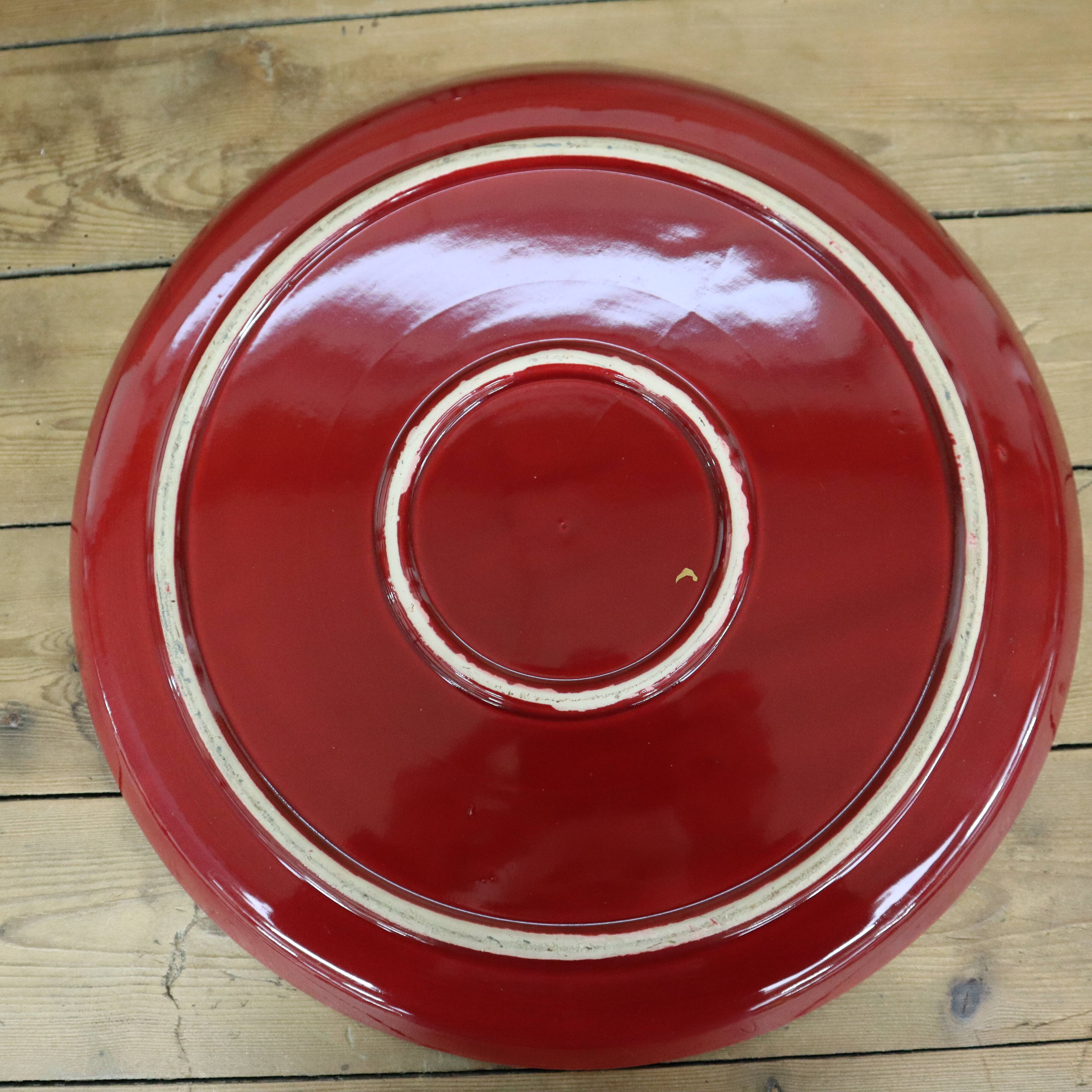 Large vintage Saint Clement porcelain tray