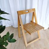 Vintage Trieste Folding Wooden Chair by Aldo Jacober, 1970s