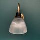 Pair of brass wall sconces and prismatic glass tulips vintage decoration lighting fixture