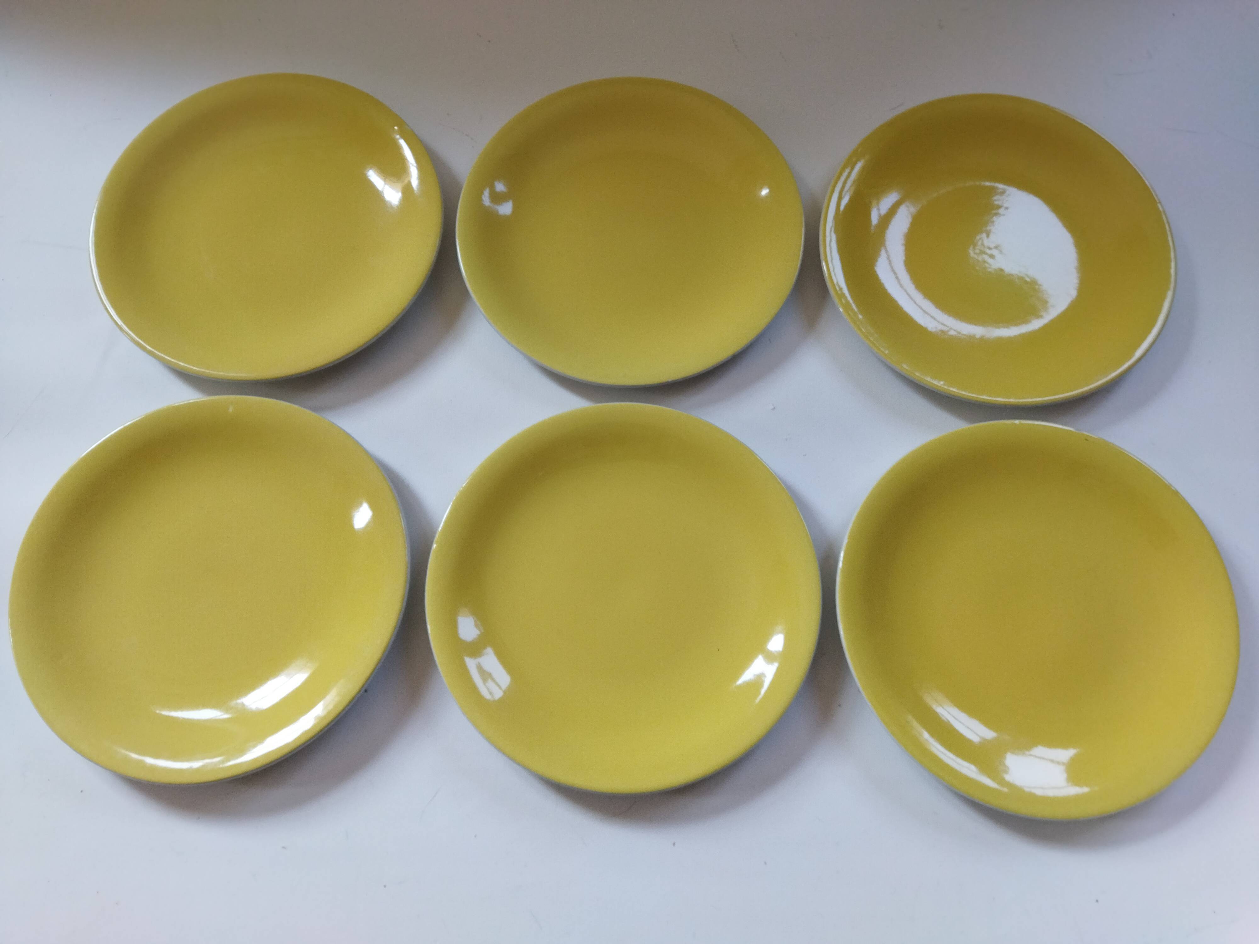 6 Keller & Guérin Lunéville dessert plates "Météor"