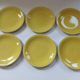 6 Keller & Guérin Lunéville dessert plates "Météor"