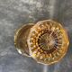 2 moulded pressed glass vases