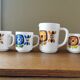 Set de 3 tasses et une verseuse Mobil vintage