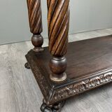 Carved and polychrome wooden secretary, Neo-Renaissance style, 19th century