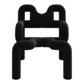 Fauteuil en laine noire contemporaine Mod Ekstrem conçu par Terje Ekstr