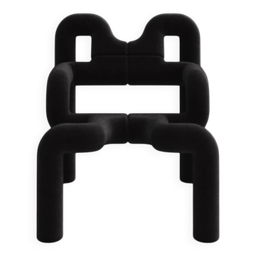Contemporary Black Wool Fabric Armchair Mod Ekstrem Designed by Terje Ekstr
