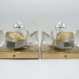 Pair of vintage wall lamps by Sische Lighting, 70's
