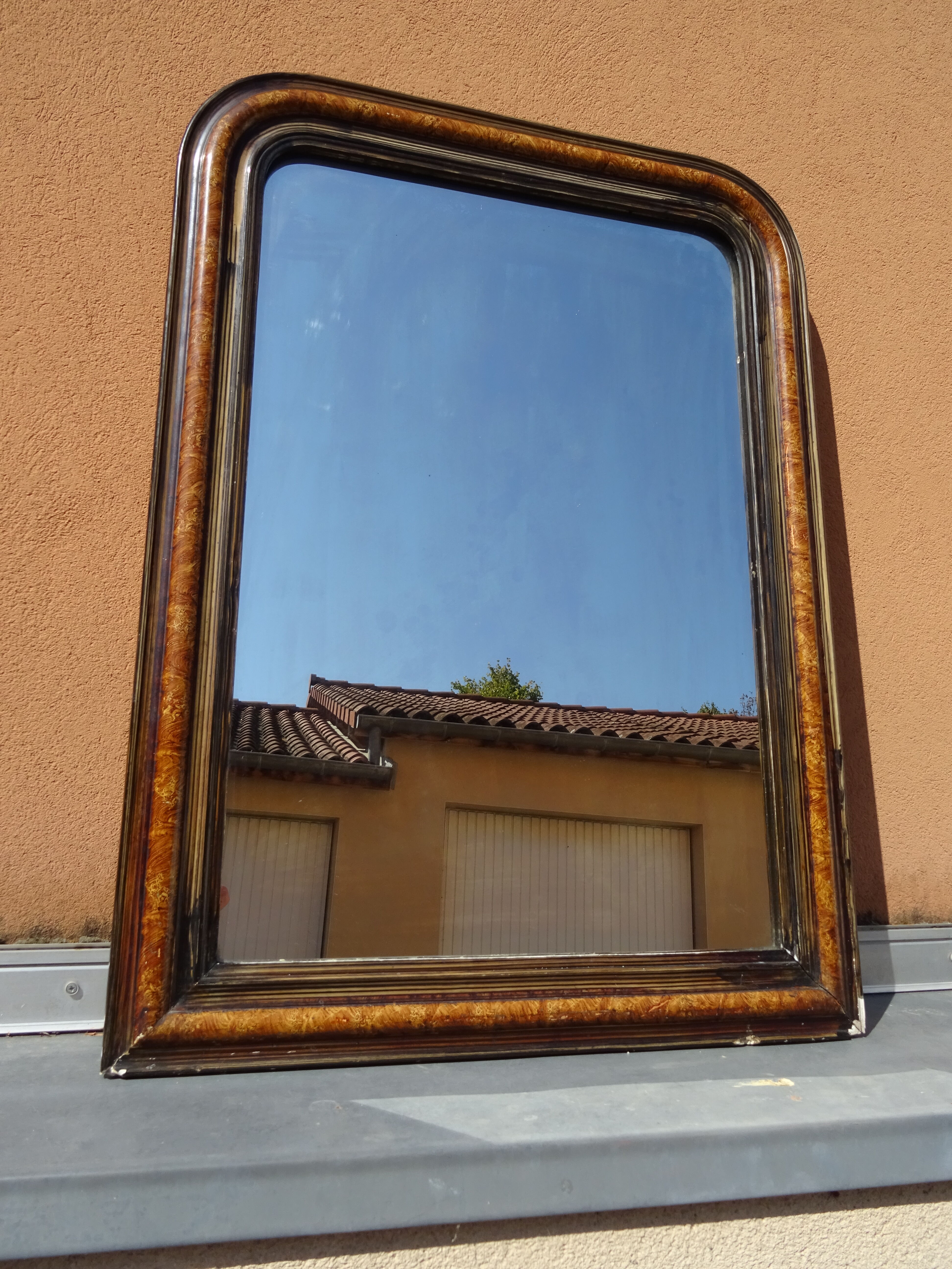 Old Louis Philippe 19th century mirror 89 x 65 cm