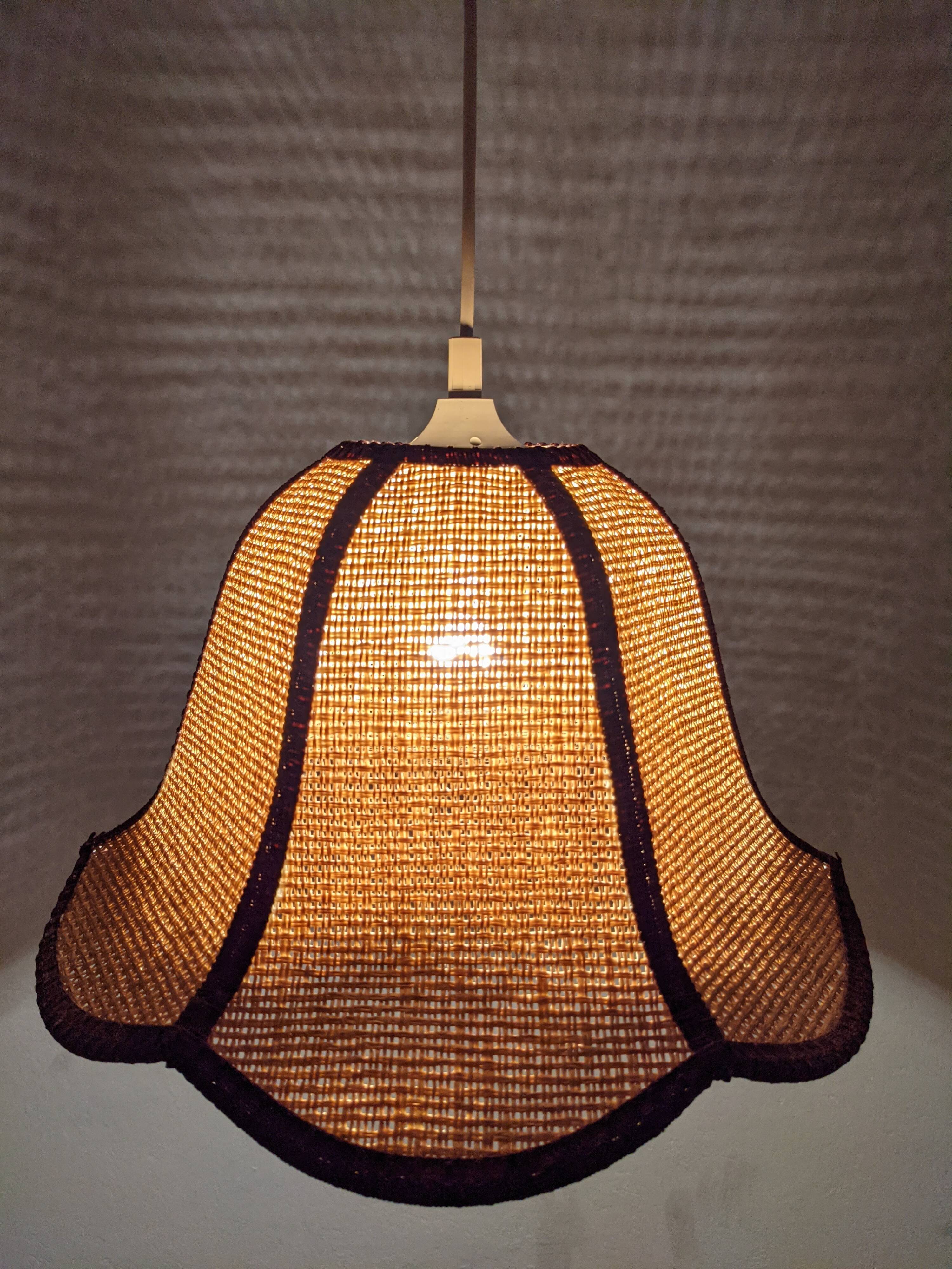 Rattan flower suspension from the 60s/70s