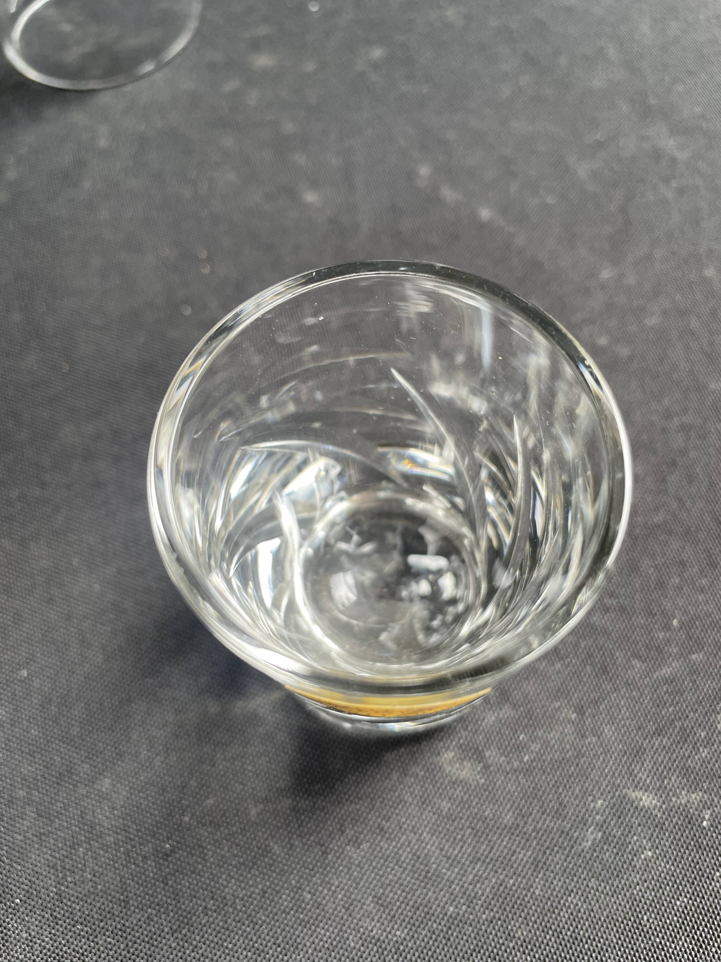 6 hand-cut crystal glasses