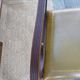 English lion paw desk and lyre armchair, leather, extensions