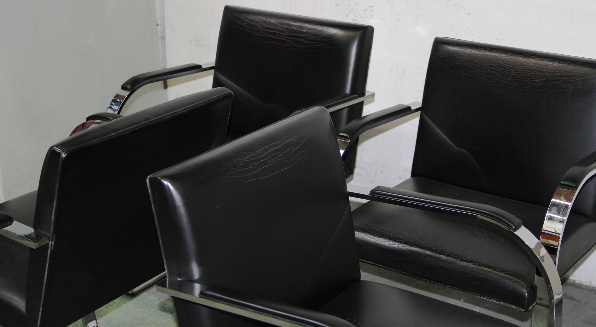 Suite of 4 BRNO armchairs, Mies Van Der Rohe, Knoll