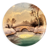 Small dish, large decorative plate with bridge design, 28.5 cm