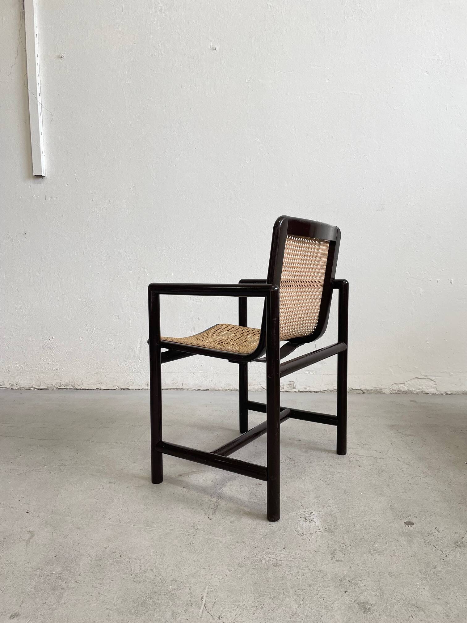 Vintage Wooden Chair with Cane seat by Branko Ursic for Stol Kamnik, 1970s