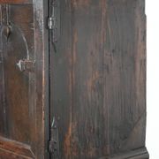 Unique antique English cabinet on stand made of oak from the 17th century