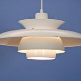 Danish XL hanging lamp in white, 1980s