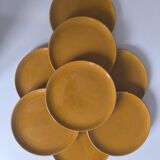 Set of 8 ceramic plates from Vallauris