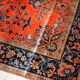 Handmade antique Persian Sarouk rug 4' x 6.4' (122cm x 195cm) 1920s - 1B785