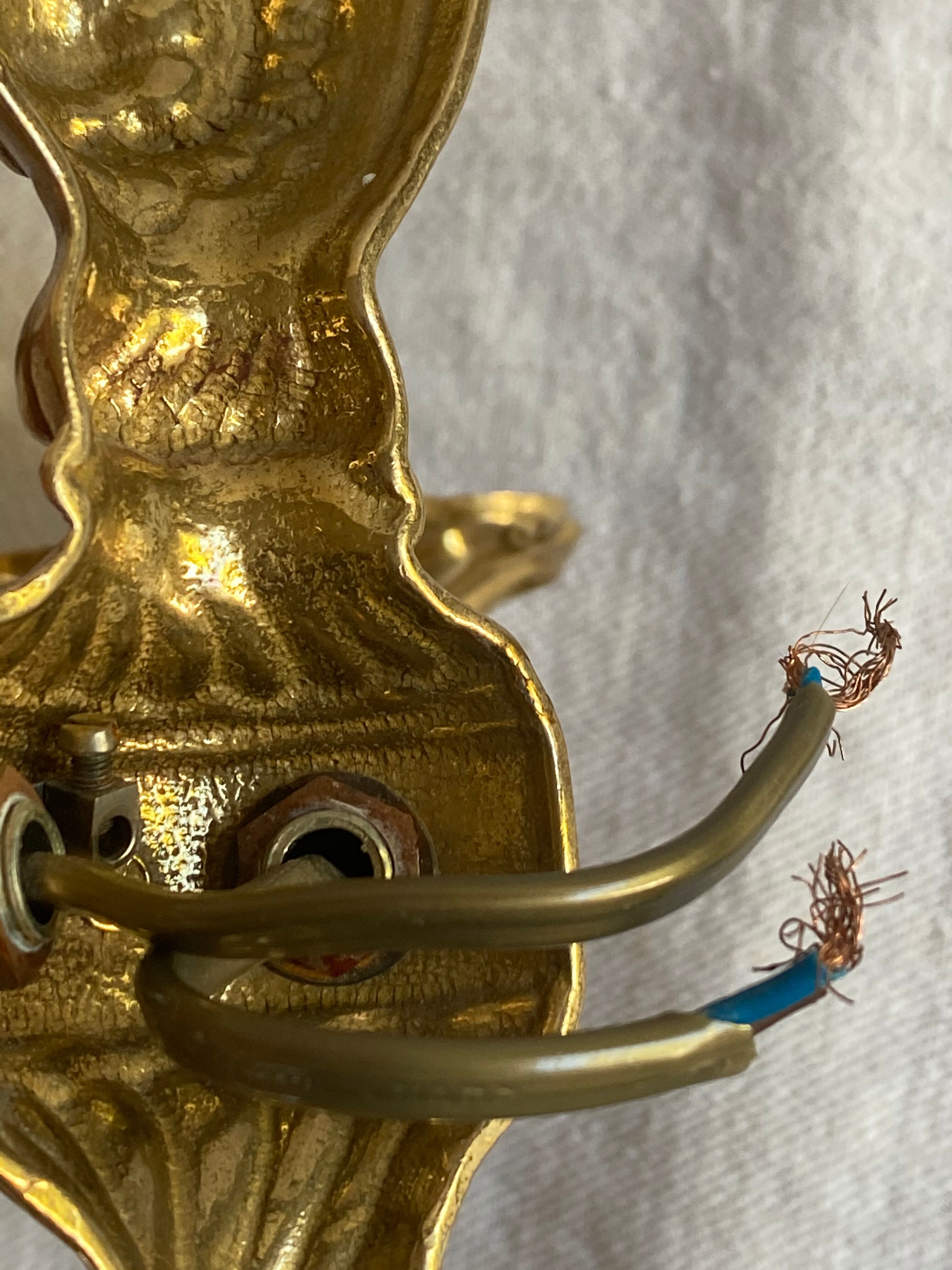 Paire d’appliques en bronze