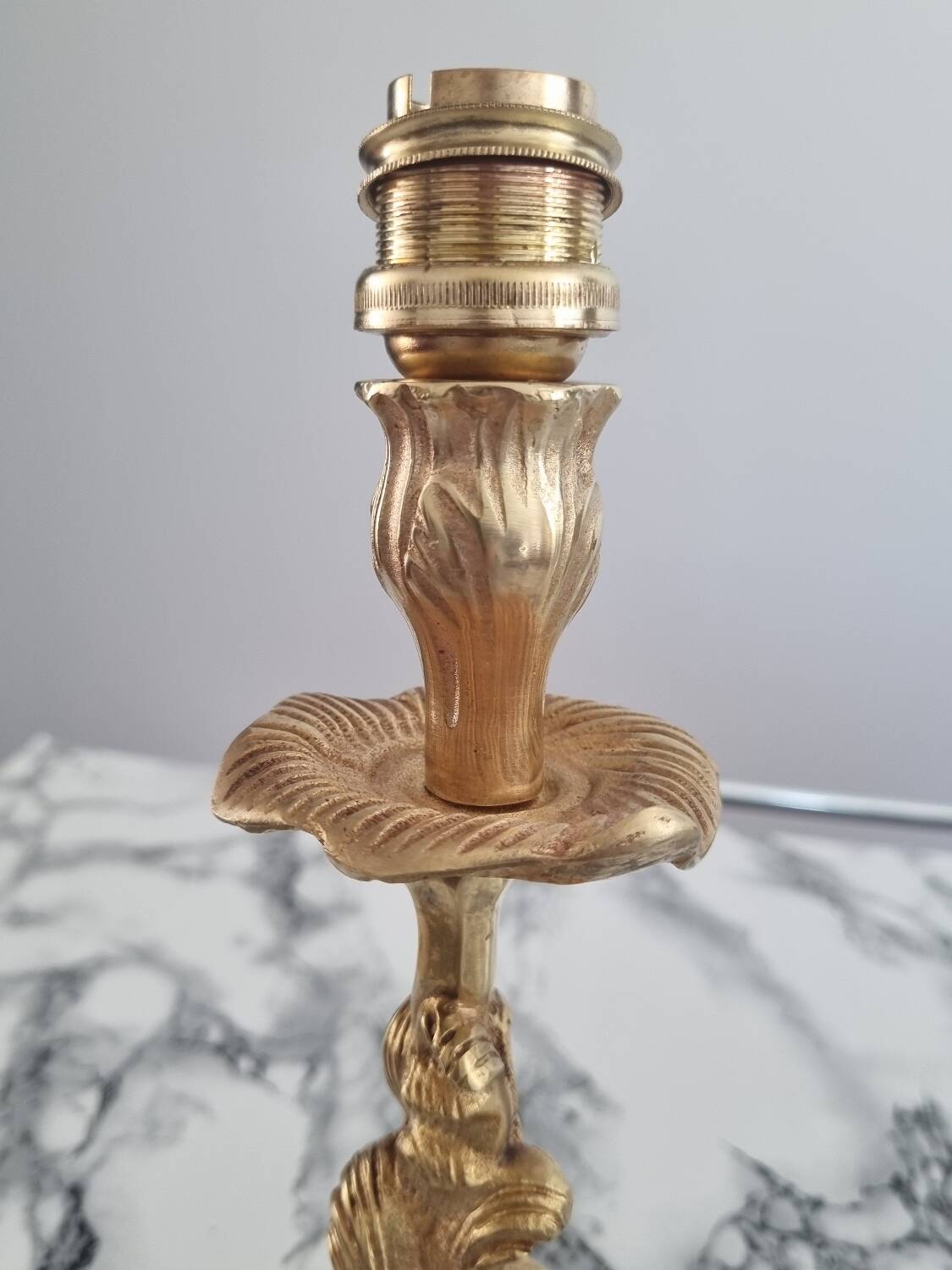 Vintage gold lamp base