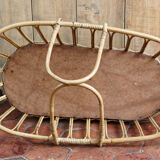 Vintage rattan bassinet