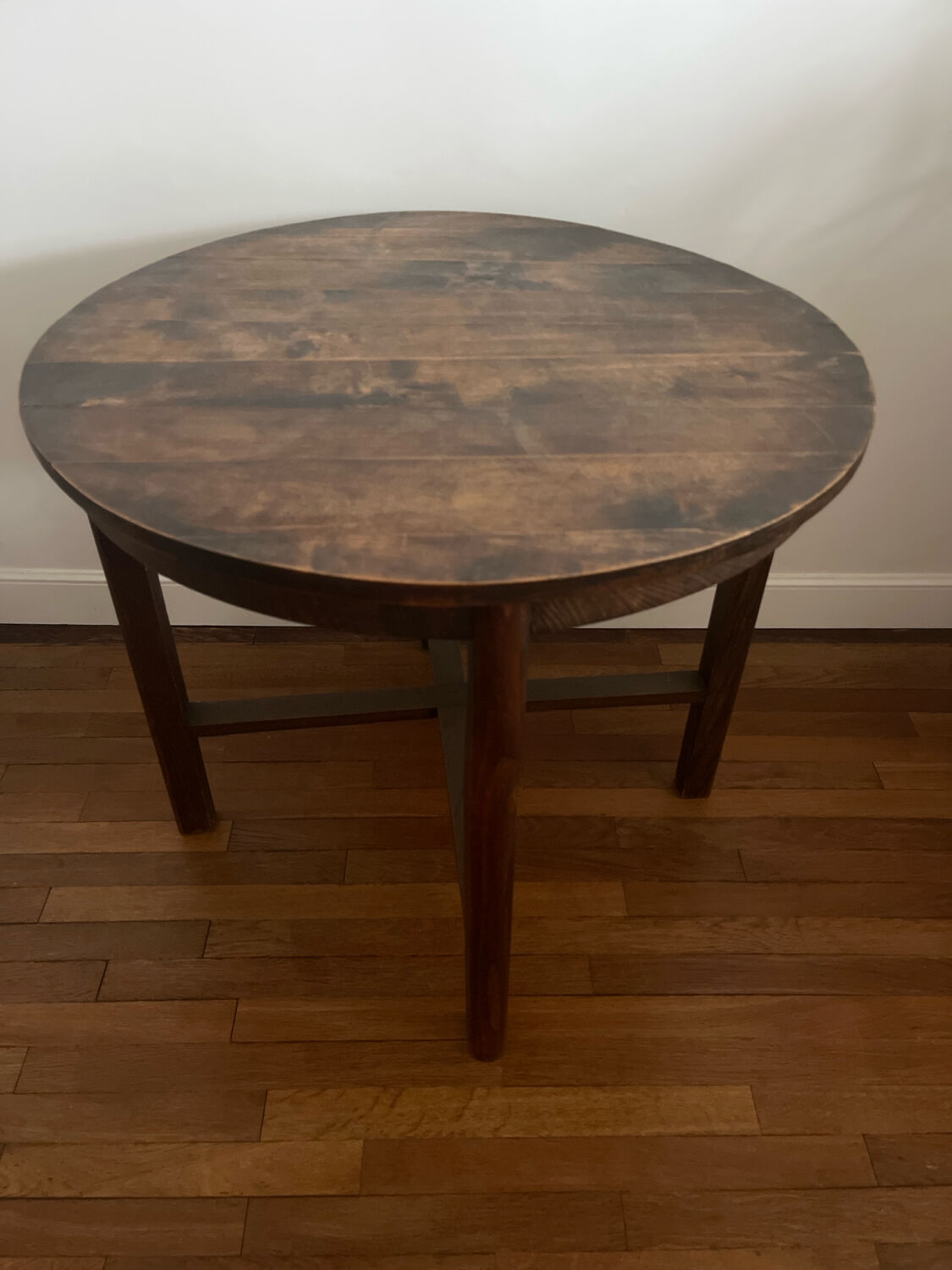 Antique solid wood side table