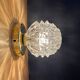 Vintage globe wall lamp, ceiling lamp in molded glass