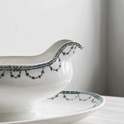 Saucière sur dormant faïence Digoin Sarreguemines Faust.
