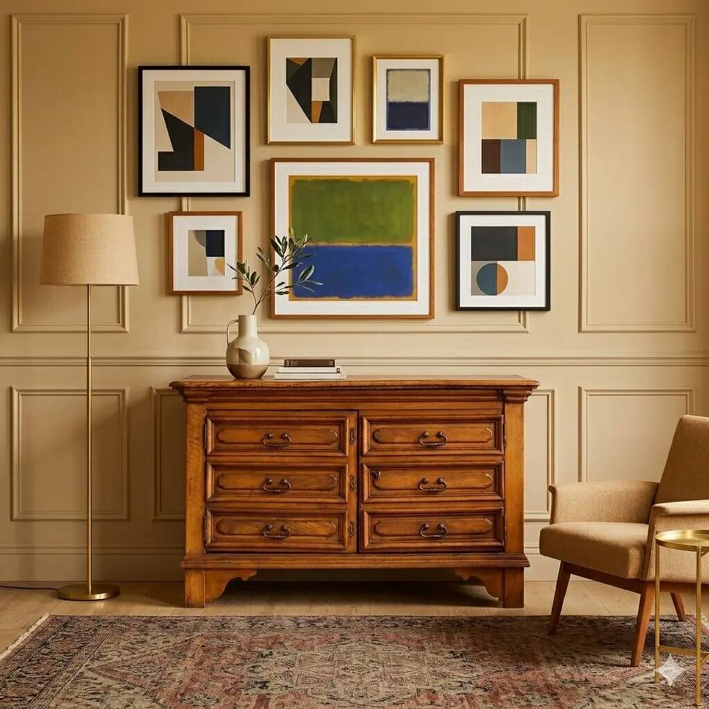 Antique walnut buffet, Italy, late 19th century