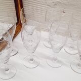 Set 8 coupes champagne verre ciselé
