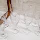 Set 8 glasses champagne glass chiseled