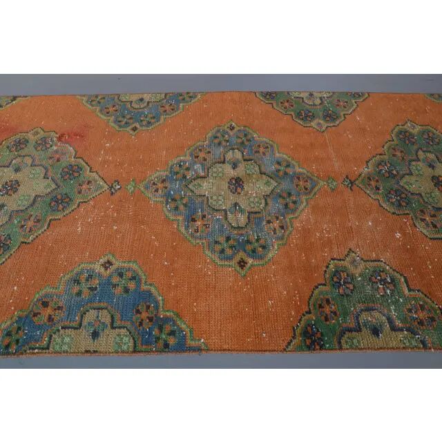 1960s vintage Turkish hand-knotted runner 82x335