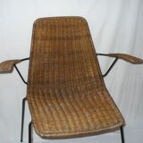 Gian Franco Legler rattan chair from the 50s